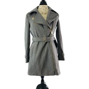 Michael Kors Sz 2 Gray Wool Coat NWT